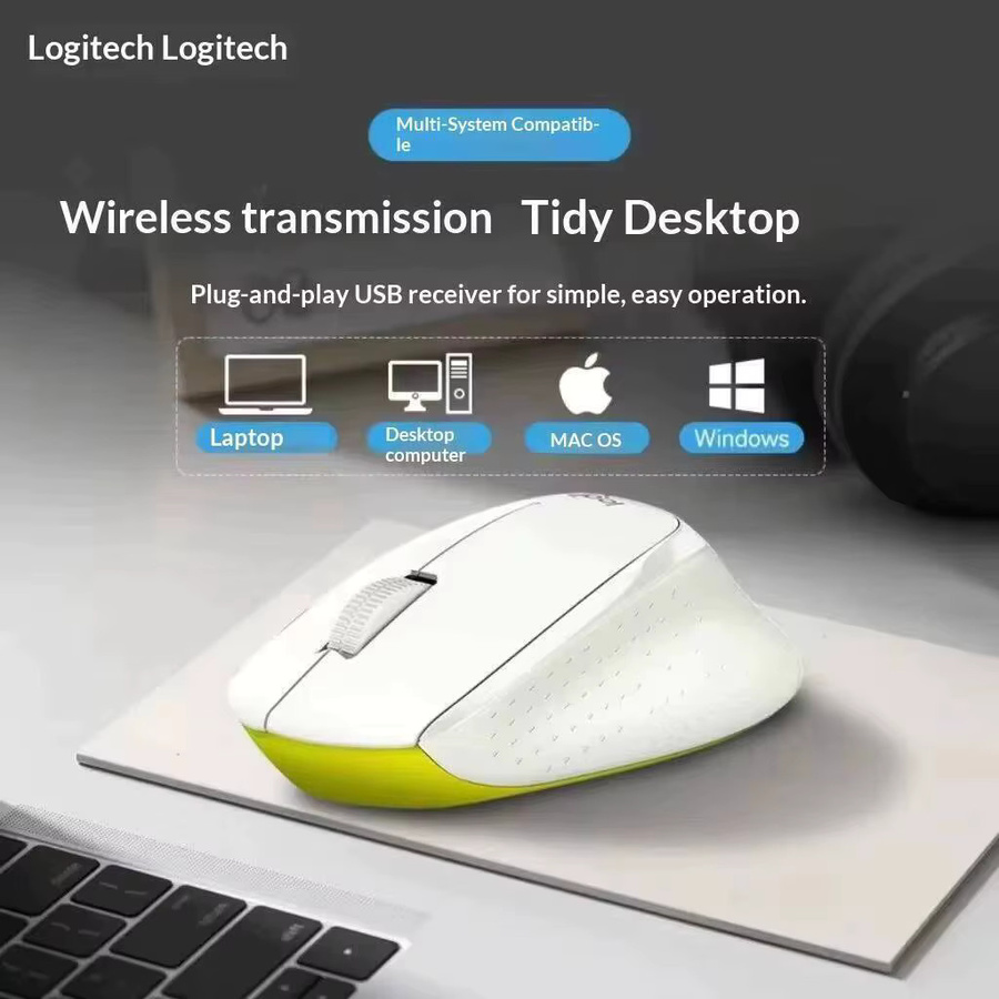 Logitech M330 Silent Plus Kabellose Maus mit USB-Empfänger in Grau – Ergonomisches Design für Desktop, Büro und Laptop - Bild 1
