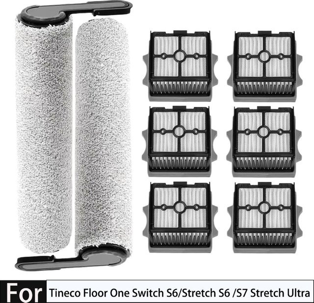 Tineco Ersatzteil-Set für Floor One Switch S6, Stretch S6 und S7 Stretch Ultra Nass Trocken Staubsauger mit Roller Pinsel und HEPA Filter - Bild 1
