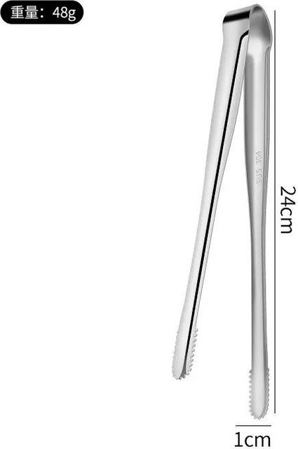 Yiran Furniture Grillzange aus 304 Edelstahl in Weiß für Steak, Pfannkuchen und BBQ - Bild 1