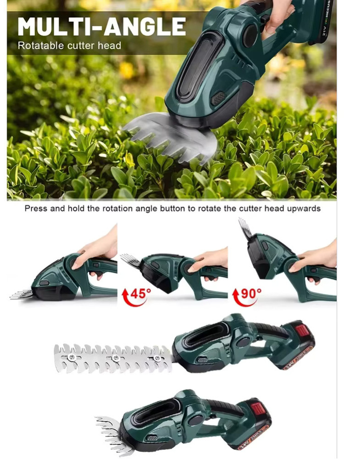 2-in-1 Akku-Heckenschere und Strauchschere für Makita 18V LXT Akkus, 20000 U/min, Grün - Bild 9