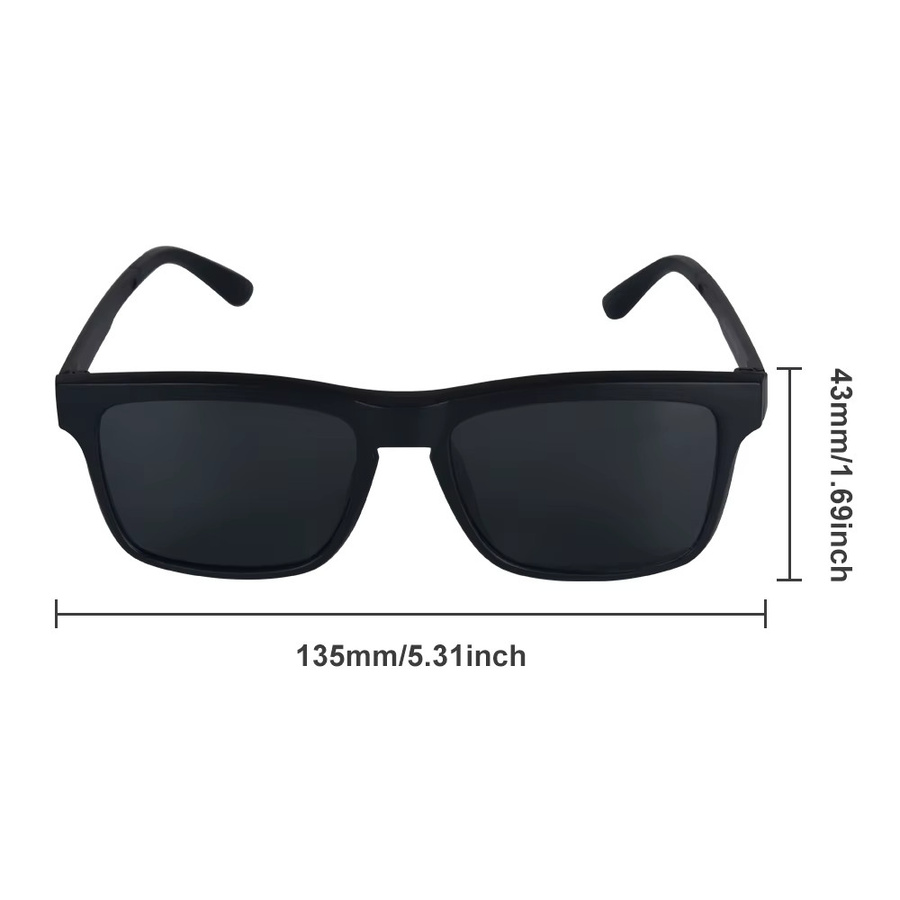 Usiriy Sonnenbrille, Vollrand, Square, Kunststoff, Schwarz - Bild 2
