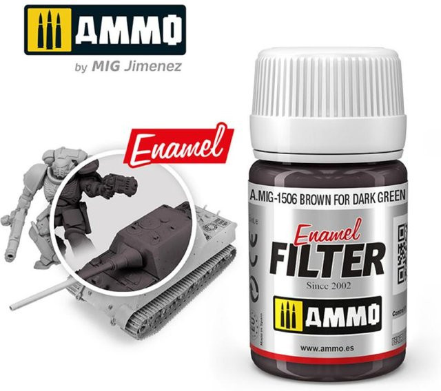 AMMO by MIG Jimenez Filter Brown for Dark Green - Bild 1