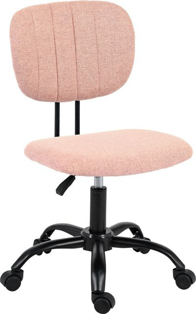 Mömax Drehstuhl Tom in Rosa mit Stoffbezug und Rollen für dein Home-Office B/T/H: 55 x 56 x 120 cm - Bild 1