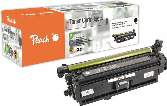 Peach HP 652 ABK Toner Schwarz (wiederaufbereitet) ersetzt HP 652A BK CF320A für HP Color LaserJet Enterprise Flow MFP M 680 z und HP Color LaserJet Enterprise M 651 - Bild 1