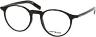 Montblanc MB 0329O Korrektionsbrille, Rund, Vollrand, Black, Herren, Kunststoff - Bild 1