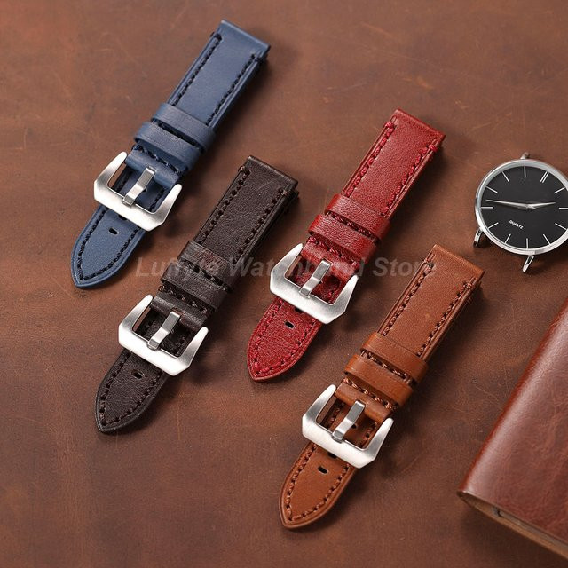 luffyte Uhrenarmband Leder, Vintage, Herren - Bild 1