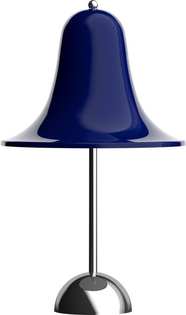 Verpan Pantop Portable Akku Tischleuchte aus Metall in Blau und Silber mit LED und warmweißem Licht - Bild 1