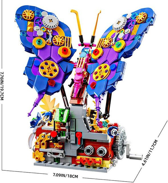 YCOLE Mechanisches Schmetterlings-Baustein-Spielzeug-Set 594 Teile 6-12 Jahre - Bild 1