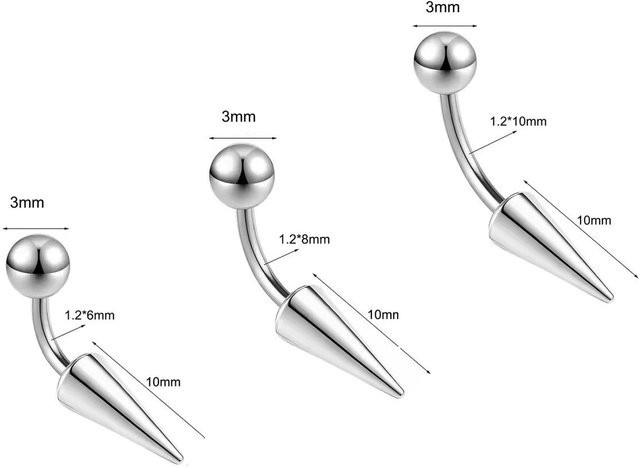 YULIN Augenbrauenring Edelstahl, silber, Damen, 1.2x8mm - Bild 1