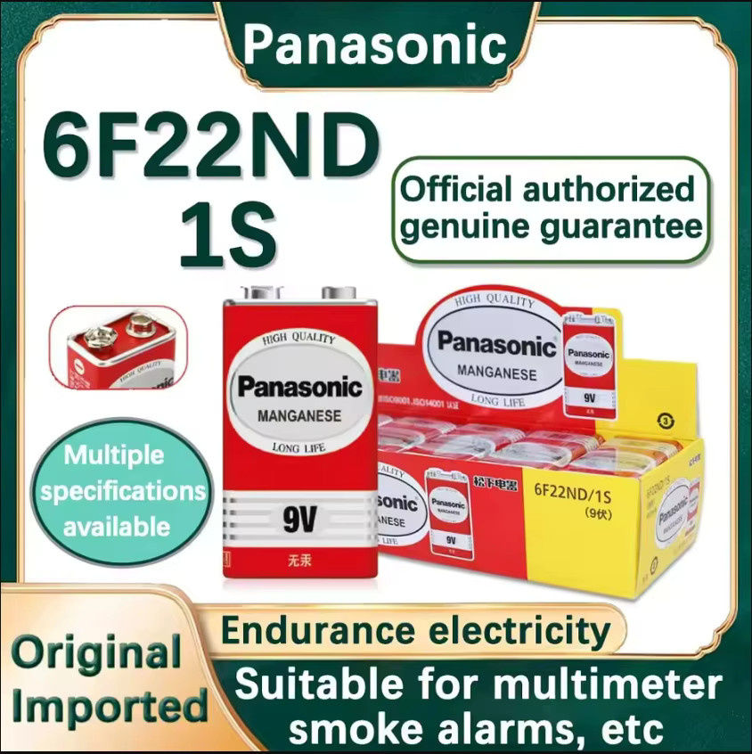 Panasonic 9V 6F22 Alkalibatterie für Alarme und kabellose Mikrofone - Bild 4