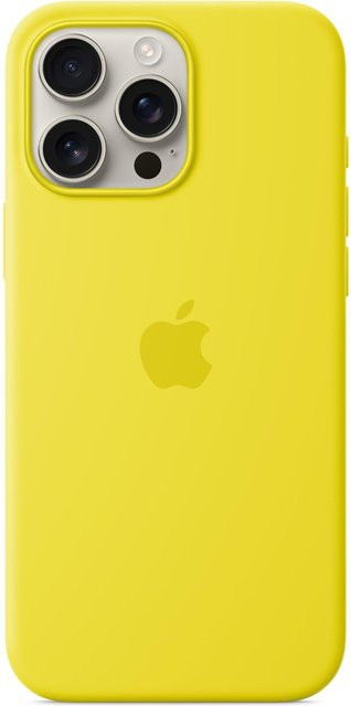 Apple iPhone 16 Pro Max Silikon Case mit MagSafe in Sternfrucht Multicolor/Gelb - Bild 1