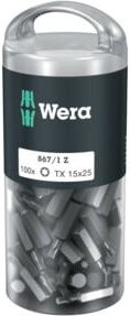 Wera Schraubendreher-Bits TX 15, 100-teiliges Set, Mehrfarbig - Bild 1