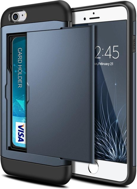 Apple iPhone SE 2020 Brieftaschen-Schutzhülle mit Kartenfach in Schwarz - Bild 1