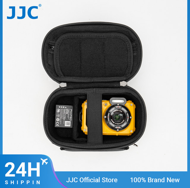 JJC Hartreise-Kameratasche kompakt in Schwarz für KODAK PIXPRO WPZ2 Olympus TG-7 TG-6 TG-5 TG-4 TG-3 Pentax WG-1000 WG-90 und Ricoh GR III - Bild 1