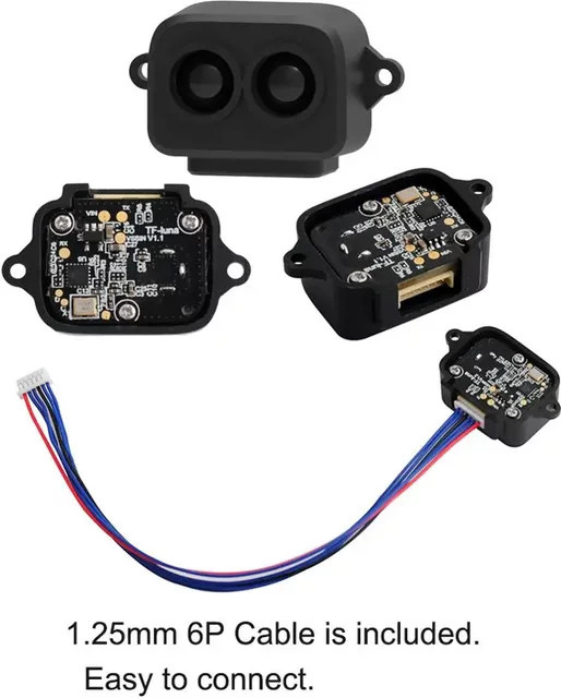 TF-Luna LiDAR Modul RCmall Entfernungsmesser Sensor in Schwarz mit UART und IIC Schnittstelle für Arduino und Pixhawk - Bild 1