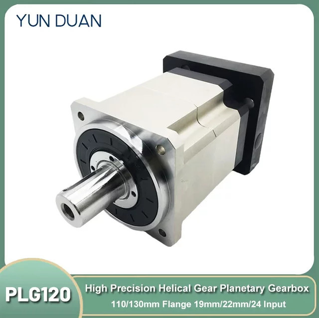 YUN DUAN Planetengetriebe Servomotor-Reduzierer mit Spiraltrieb in Silber, Eingang 19 mm, 22 mm oder 24 mm für 110 mm oder 130 mm Servomotoren - Bild 1