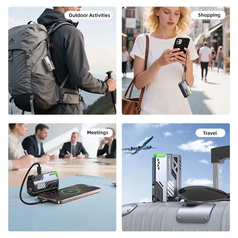 Vyvylabs Powerbank mit 10000 bis 40000 mAh und 22,5 W Schnellladefunktion mit austauschbarem Akku für iPhone und Samsung - Bild 5