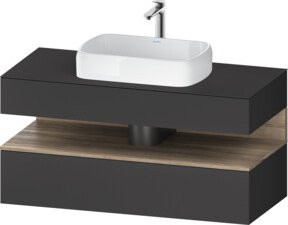 Duravit Waschtischunterschrank Qatego in Grau, B/T/H: 120 x 55 x 60 cm - Bild 1