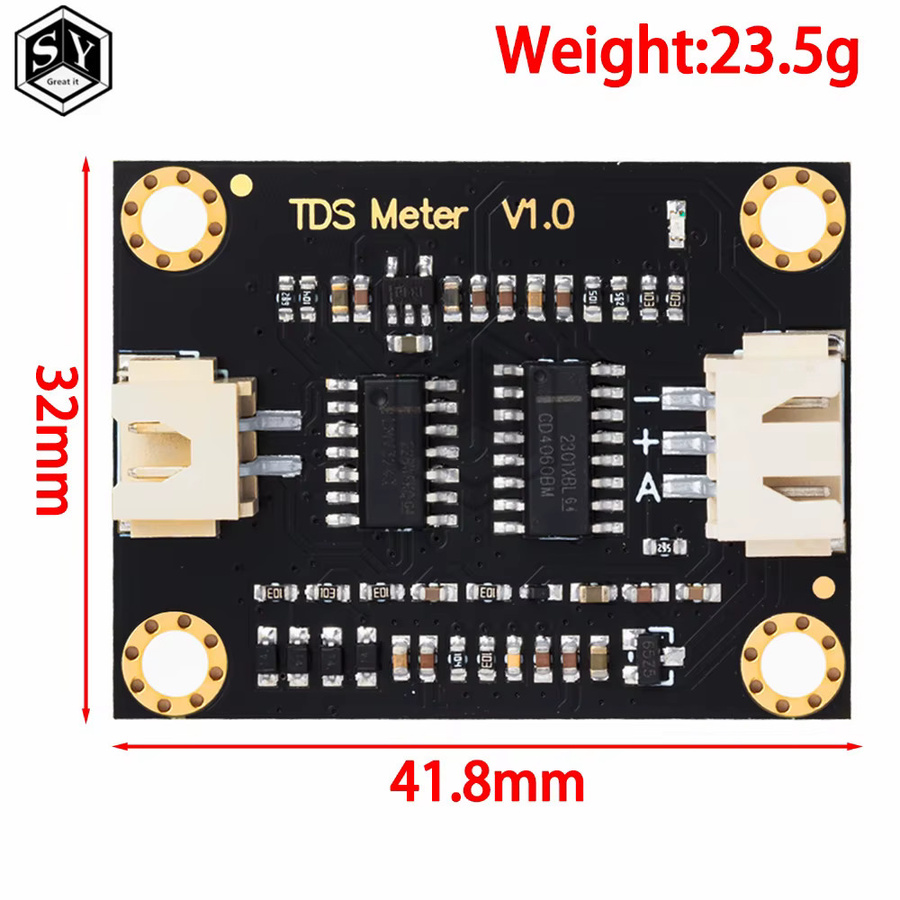 baishundianzi TDS Sensor Meter V1.0 Modul zur Messung der Wasserqualität für Arduino und UNO R3, Schwarz - Bild 4