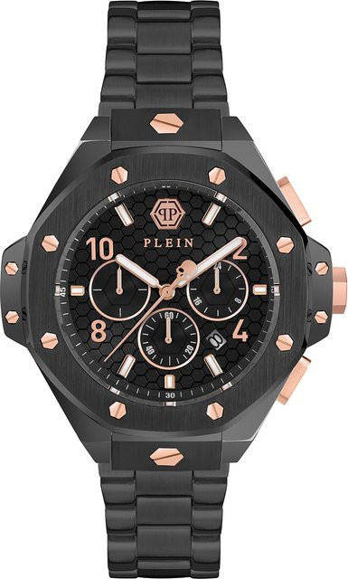 Philipp Plein Chronograph, Edelstahl, Schwarz, Quarz, 46 mm, Herren - Bild 1