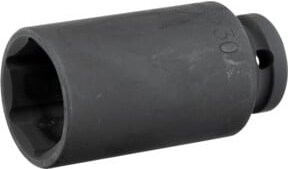 Gedore RED Schlagschraubereinsatz Nuss 1/2 Zoll 12,5 mm Antrieb 6-kant SW 30 mm lang in Schwarz aus Edelstahl - Bild 2