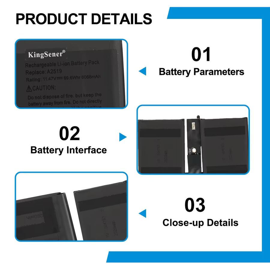 KingSener A2519 Laptop-Akku für Apple MacBook Pro 14 Zoll M1 Retina 2021, Farbe: Schwarz - Bild 4