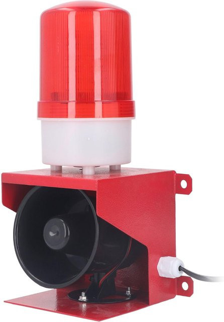 Industrielle Sirene Koogeelife mit 115dB Alarmton und Stroboskop-Warnlicht in Rot, Wasserdicht, 110V mit EU-Stecker - Bild 1