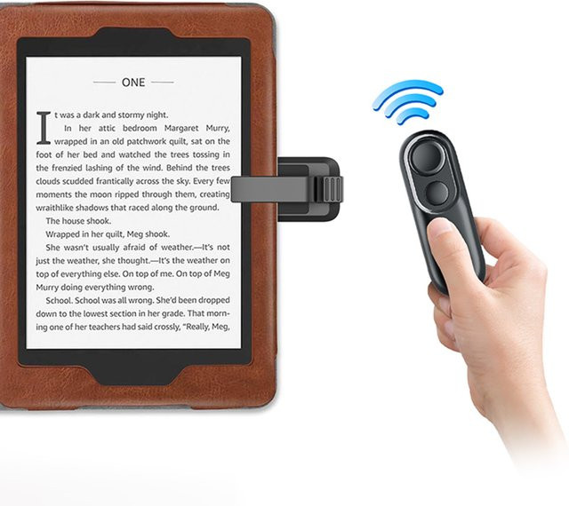 ALLOYSEED Fernbedienung für Seitenwechsel und Handykamera-Aufnahmeregler, Fernauslöser für Kindle in Pink oder Schwarz - Bild 1