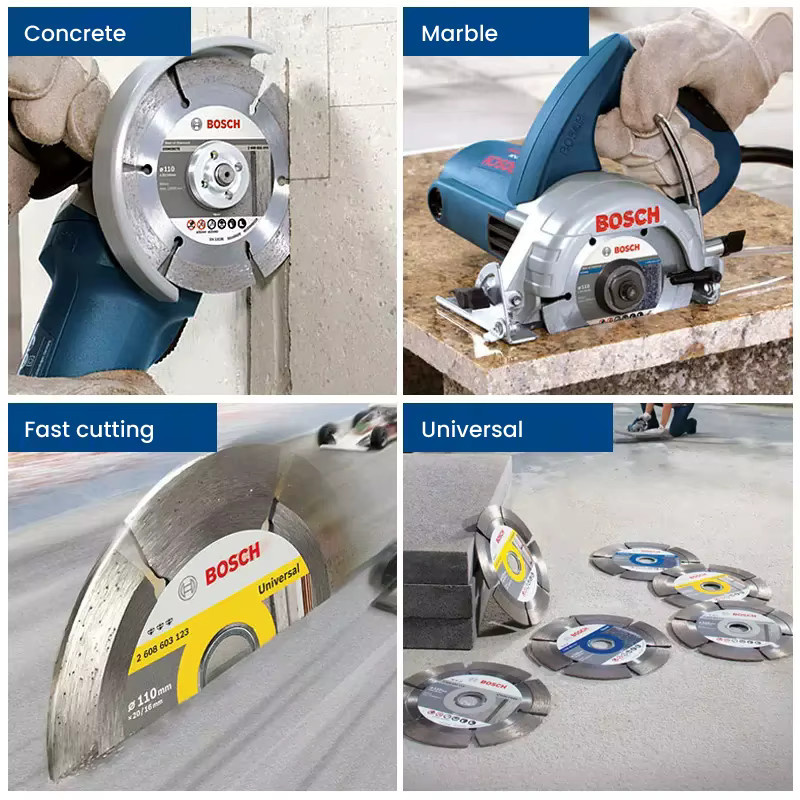 Bosch Universal-Diamanttrennscheibe für Stein und Beton, kreisförmiges Sägeblatt, Farbe: Silber, Durchmesser: 105 mm - Bild 3
