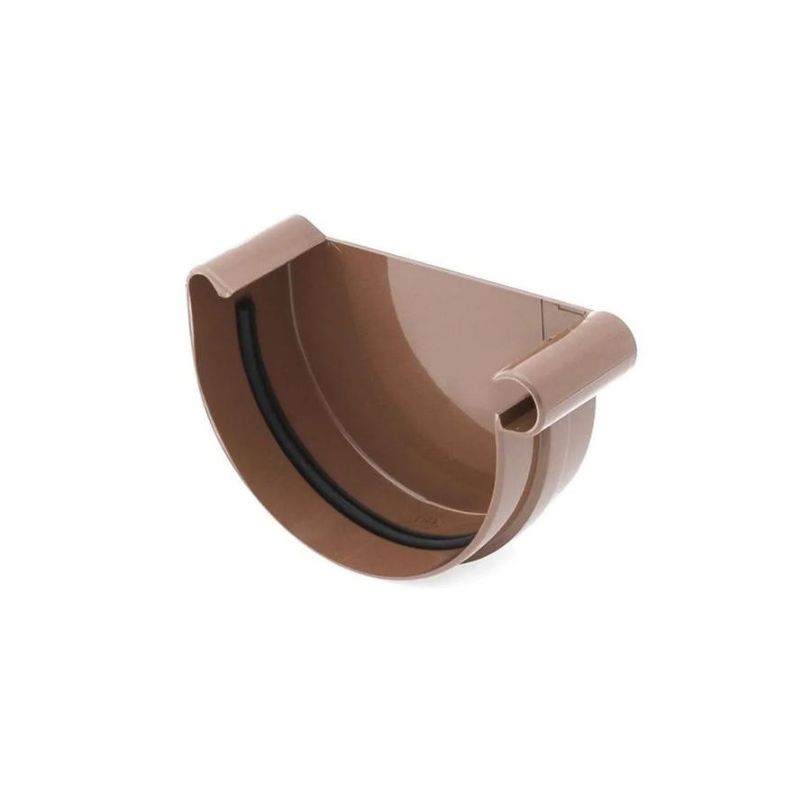 Bryza Rinnenkappe Rechts für Rinnensystem 100 in Braun aus PVC - Bild 2