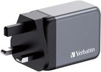 Verbatim GNC-35 Universal GaN-Ladegerät 65 W mit 1x USB-A und 2x USB-C in Schwarz/Grau - Bild 1