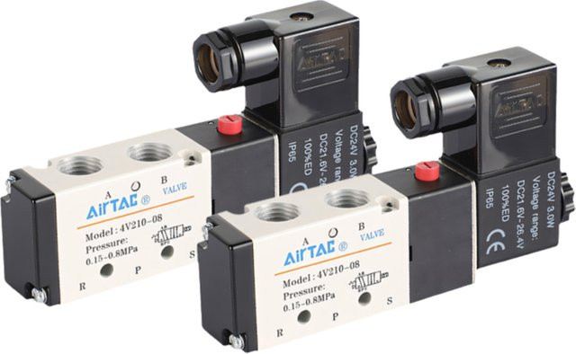 Airtac Pneumatisches Steuerventil Zwei-Positionen-Fünf-Wege-Richtungsventil 4V110-M5 06 4V210-06 08 4V310-08 10 4V410-15 - Bild 1