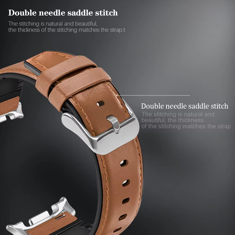 FancyWrist Uhrenarmband Leder-Silikon-Hybrid, Unisex - Bild 1