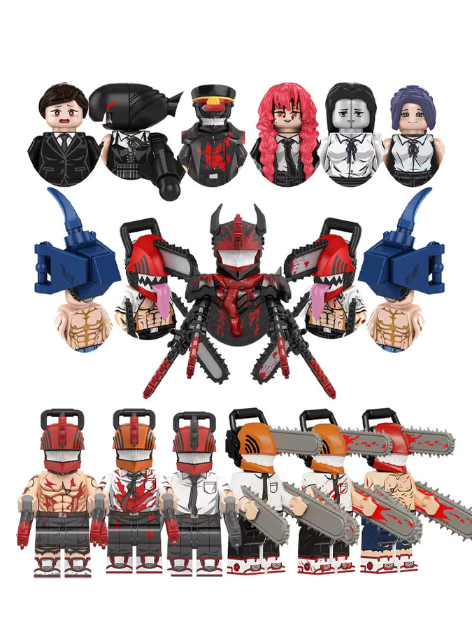 Hot Toys Chainsaw Man und Attack on Titan Denji Mini-Bausteine Actionfiguren - Bild 3