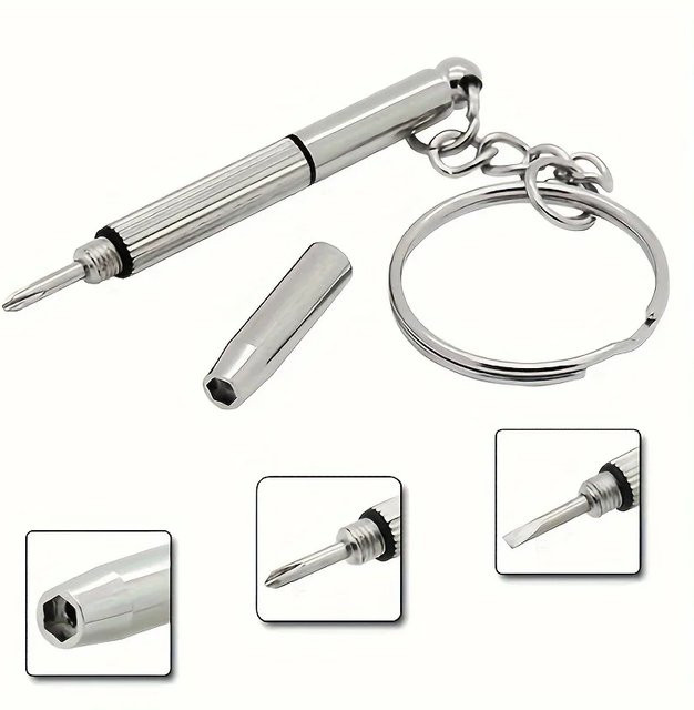 LOVINGFANG Reparaturset 3-in-1, Mini-Schraubendreher, Silver - Bild 1
