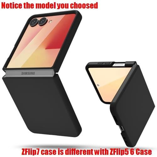 Flüssigsilikon Schutzhülle für Samsung Galaxy Z Flip 8 in Schwarz, Ultra Dünn mit Hautgefühl - Bild 1