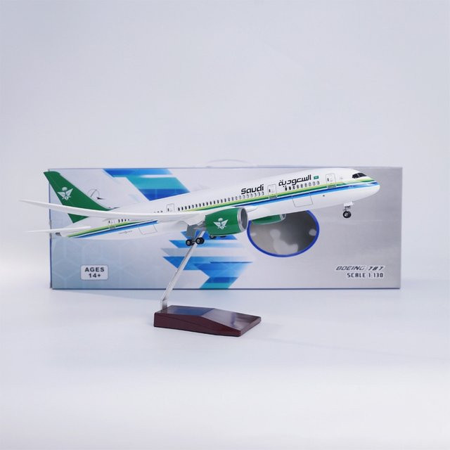 ZOCO Saudi-Arabien Airlines B787 Dreamliner Flugzeugmodell, 47 cm, Miniaturflugzeugspielzeug - Bild 1