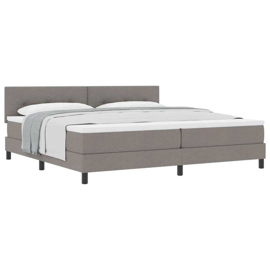 vidaXL Boxspringbett mit Matratze Hybrid-Design in Taupe, B/T: 200 x 200 cm - Bild 2