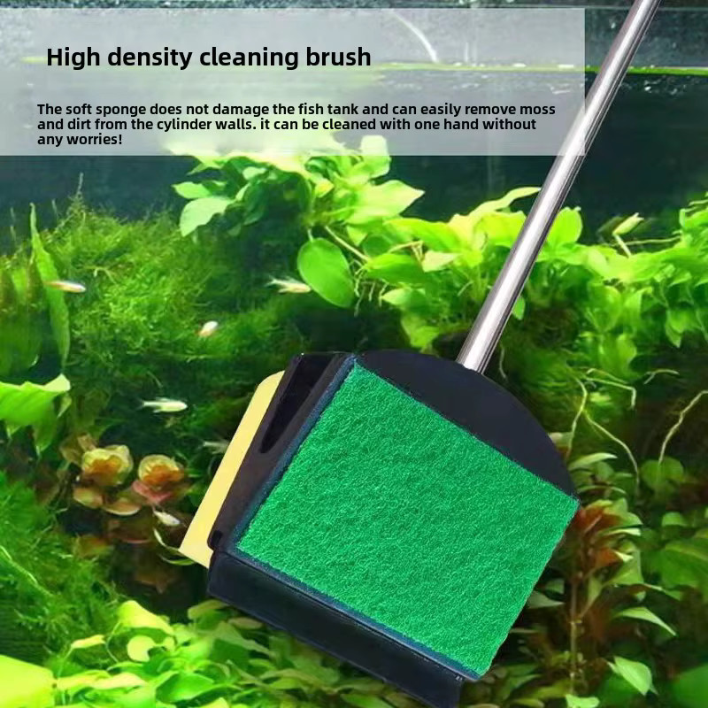 ZHIYANG Algenreiniger für Aquarienglas aus Kunststoff mit 31 cm langem Griff - Bild 2