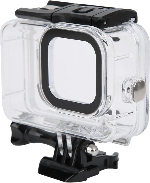 Wasserdichtes Gehäuse für GoPro Hero9 Actionkamera, transparente Schutzhülle bis 45m Tiefe, Schwarz - Bild 1