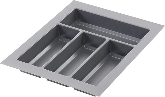 Agoform Besteckeinsatz Classico aus Kunststoff in Schiefergrau, B/T/H: 44,0 x 44,0 x 5,05 cm - Bild 1