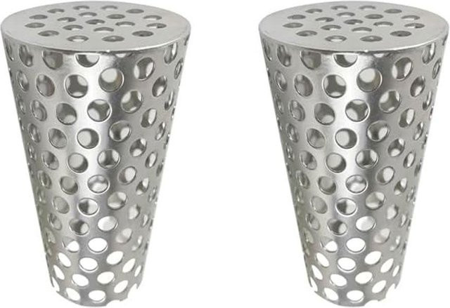 DYSkunbao Interpoliertes Filtersieb aus Edelstahl 304 für weißes PVC-Rohr, Silber/Weiß, Durchmesser: 50 mm - Bild 1