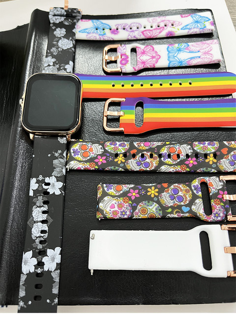 Uhrenarmband Silikon, Gedruckt, Unisex - Bild 1