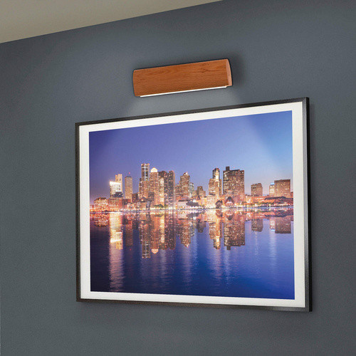 Näve LED Wandleuchte Rondo in Braun aus Eiche, B/H/L: 7 x 150 x 35 cm - Bild 3