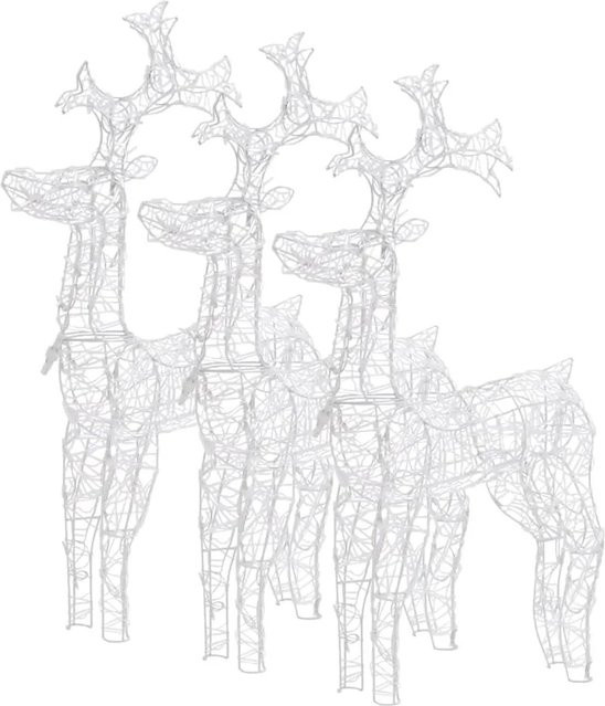 vidaXL Weihnachtsdekoration Rentiere aus Acryl, 3 Stück, H x B x T: 100 x 60 x 16 cm - Bild 1