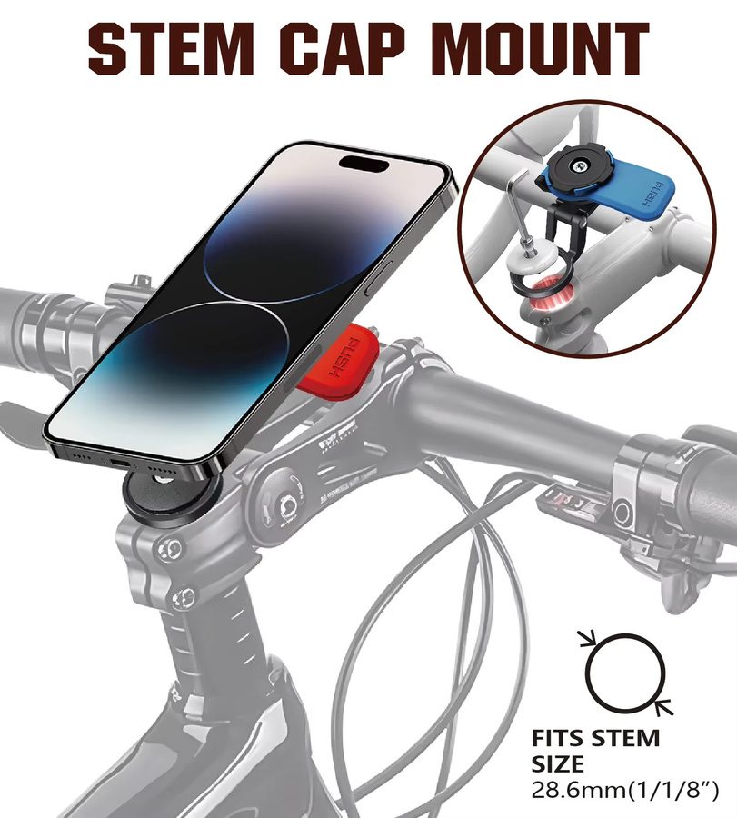 Universelle Motorrad- und Fahrrad-Handyhalterung mit Vibrationsdämpfer für iPhone und Android-Telefone von 4 bis 7,2 Zoll in Schwarz-Rot - Bild 4