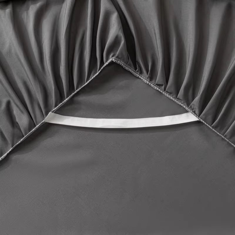 Grauer Bettrock als weiche Tagesdecke und Matratzenschoner im minimalistischen Stil, Breite: 120 cm, Tiefe: 200 cm - Bild 5