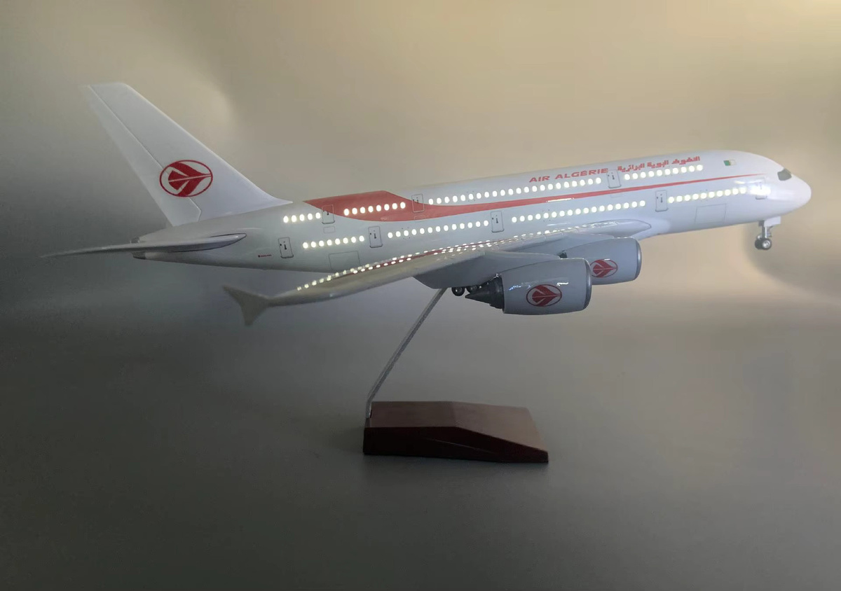 ZOCO AIR Algerien A380 Flugzeugmodell, Maßstab 1:160, Druckguss-Harz - Bild 2