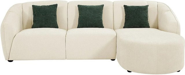 Netomia Ecksofa in Beige ohne Schlaffunktion mit Strukturstoff - Bild 1