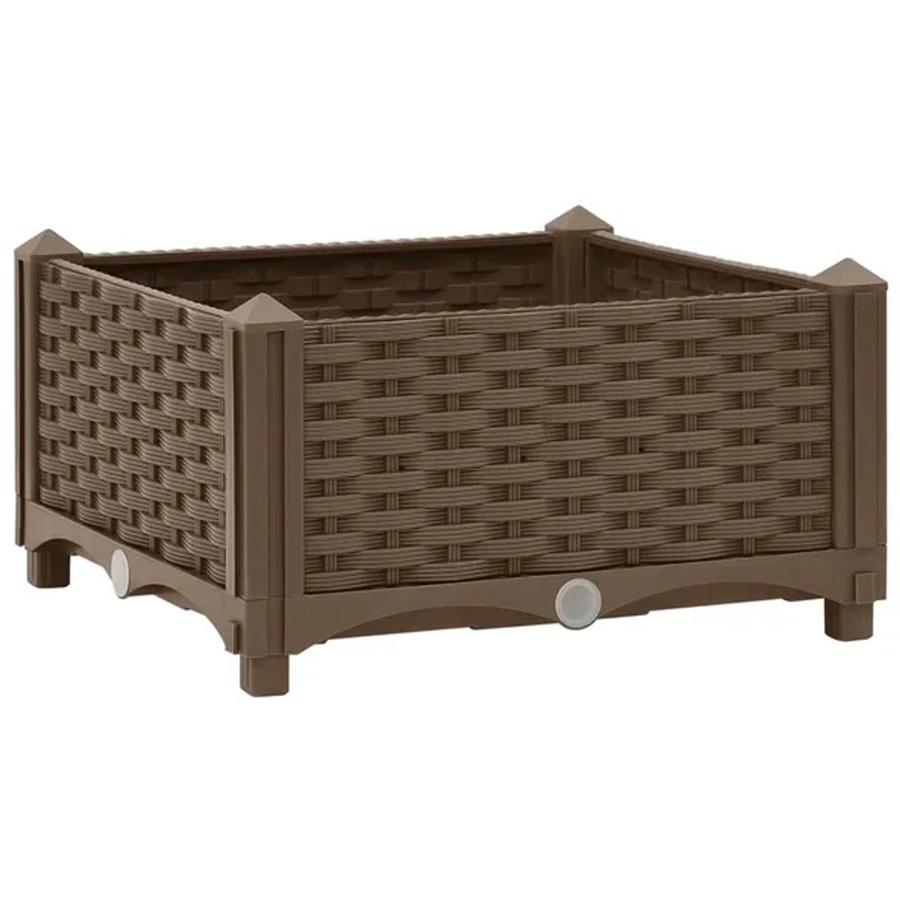vidaXL Hochbeet aus Polypropylen in Braun, B/T/H: 40 x 40 x 23 cm - Bild 2